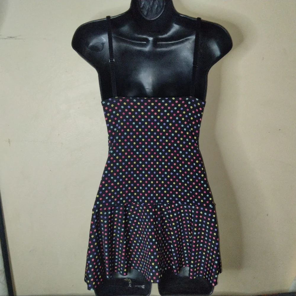 Vtg Victoria's Secret Sexy Little Thing Multi-Colored Polka Dot Dress Size S - Picture 6 of 14